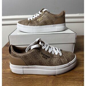 Guess Women's Logo Print Low Top Platform Genza Sneakers Size US: 8 M